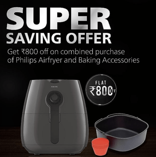 PHILIPS Air Fryer - India’s No.1 Air Fryer Brand, With Rapid Air Technology, Uses up to 90% less fat, 1425W, 4.1 Liter, (Grey) (HD9216/43) - Image 2